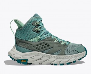 HOKA Anacapa Breeze Mid Women's Hiking Boots Turquoise | 59864AYQZ