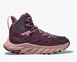 HOKA Anacapa Breeze Mid Women's Hiking Boots Burgundy | 05964KVIM