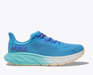 HOKA Arahi 7 Women's Running Shoes Blue | 28035BDJH