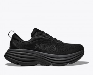 HOKA Bondi 8 Men's Running Shoes Black | 07248UTWH