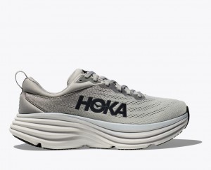 HOKA Bondi 8 Men's Running Shoes Grey | 31962AHJY