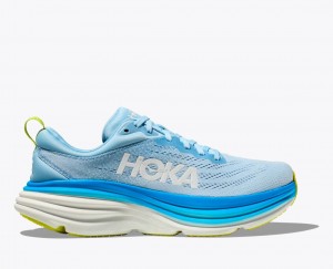 HOKA Bondi 8 Men's Running Shoes Light Blue | 78932OTHD