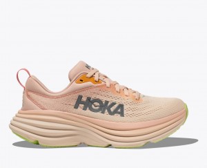 HOKA Bondi 8 Women's Running Shoes Beige | 37921MNTK