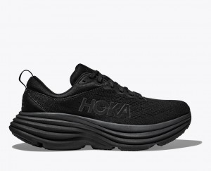 HOKA Bondi 8 Women's Running Shoes Black | 38240ECXI