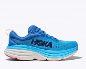 HOKA Bondi 8 Women's Running Shoes Blue | 54897SJLZ