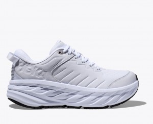 HOKA Bondi SR Men's Running Shoes White | 49320INYQ