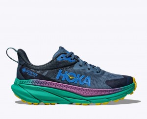 HOKA Challenger 7 GTX Women's Trail Running Shoes Dark Blue | 13457NKYB