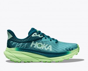 HOKA Challenger 7 Women's Trail Running Shoes Green | 47063KFOC