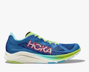 HOKA Cielo Road Women's Running Shoes Blue / Green | 10296TNVS