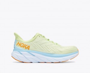 HOKA Clifton 8 Men's Running Shoes Light Green | 48519HCGP