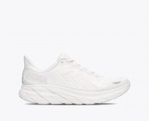 HOKA Clifton 8 Men's Running Shoes White | 08493TUJC