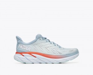 HOKA Clifton 8 Women's Running Shoes Light Blue | 58431YPGX