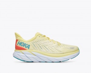 HOKA Clifton 8 Women's Running Shoes Light Yellow | 57821KDGX