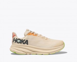 HOKA Clifton 9 Kids' Running Shoes Beige | 70685RWJV