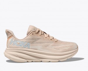 HOKA Clifton 9 Men's Running Shoes Beige | 53680KPMU