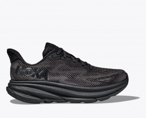 HOKA Clifton 9 Men's Running Shoes Black | 70194VHYA