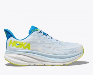 HOKA Clifton 9 Men's Running Shoes Light Blue | 78634FUTJ