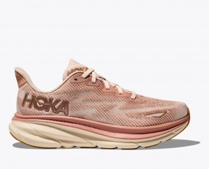 HOKA Clifton 9 Women's Running Shoes Beige | 08573IQHP