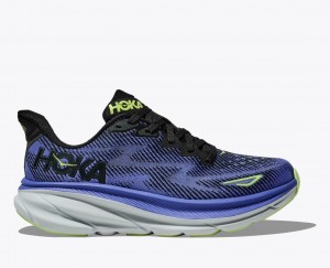 HOKA Clifton 9 Women's Running Shoes Dark Blue | 49856IDEG