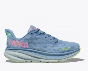 HOKA Clifton 9 Women's Running Shoes Light Blue | 81935JLID