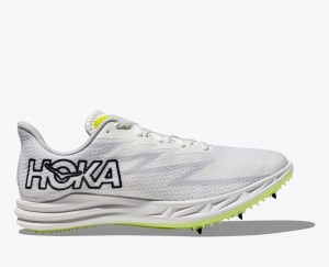 HOKA Crescendo MD Men's Track Spikes White | 09738MNZO