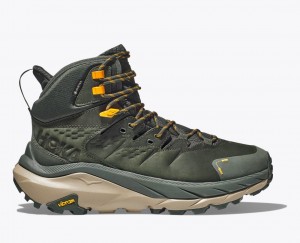 HOKA Kaha 2 GTX Men's Hiking Boots Dark Green | 78641TRIJ