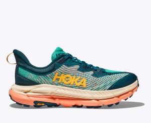 HOKA Mafate Speed 4 Women's Trail Running Shoes Dark Turquoise / Orange | 86192DHKZ