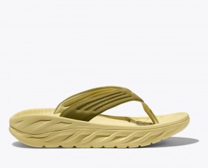 HOKA ORA Recovery Men's Flip Flops Khaki | 31459BJCW