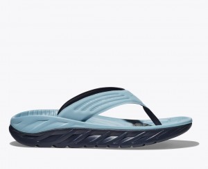 HOKA ORA Recovery Men's Flip Flops Light Blue / Black | 52091NYTK