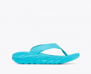 HOKA ORA Recovery Men's Flip Flops Turquoise | 67280BTZW