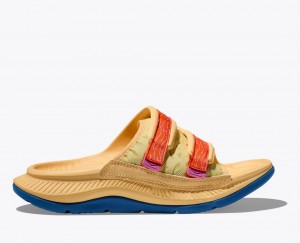 HOKA Ora Luxe Men's Slide Light Orange | 12495GWTB