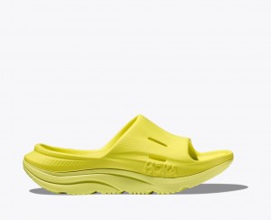 HOKA Ora Recovery 3 Kids' Slides Yellow | 24951KZJG