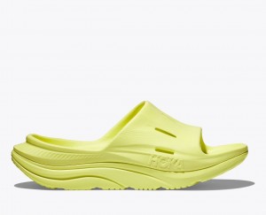 HOKA Ora Recovery 3 Men's Slide Light Green | 68470XIAD