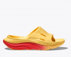 HOKA Ora Recovery 3 Men's Slide Orange / Red | 18276LKBI