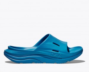 HOKA Ora Recovery 3 Women's Slide Blue | 06549KNXA