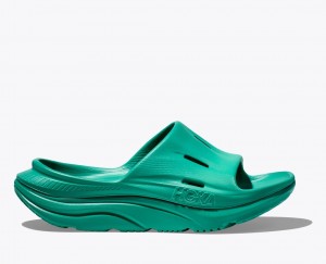 HOKA Ora Recovery 3 Women's Slide Dark Turquoise | 46937FICA