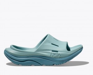 HOKA Ora Recovery 3 Women's Slide Grey Blue | 91326ASVC