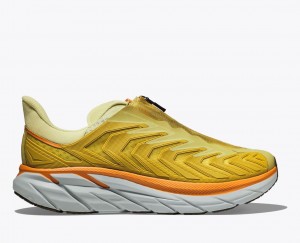 HOKA Project Clifton Women's Sneakers Light Green / Yellow | 71396CARQ