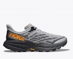 HOKA Speedgoat 5 Men's Trail Running Shoes Grey / Black | 41572OYAD