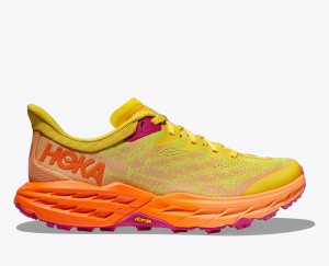 HOKA Speedgoat 5 Women's Trail Running Shoes Yellow / Orange | 84723YPAD