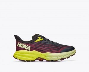 HOKA Speedgoat 5 Women's Trail Running Shoes Dark Red / Black | 27548PFSL