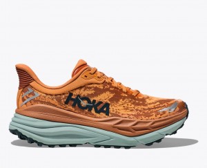 HOKA Stinson 7 Men's Trail Running Shoes Orange / Brown | 25319XNCI