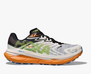 HOKA Tecton X 2 Men's Trail Running Shoes White / Black / Green | 63805PTLY