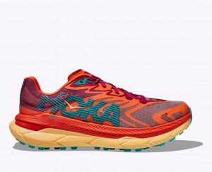 HOKA Tecton X 2 Men's Trail Running Shoes Red / Dark Red | 96312OJBC