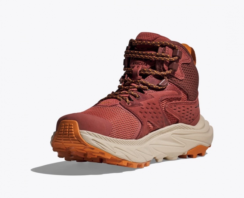 HOKA Anacapa 2 Mid GTX Women's Hiking Boots Red | 12593SGQY