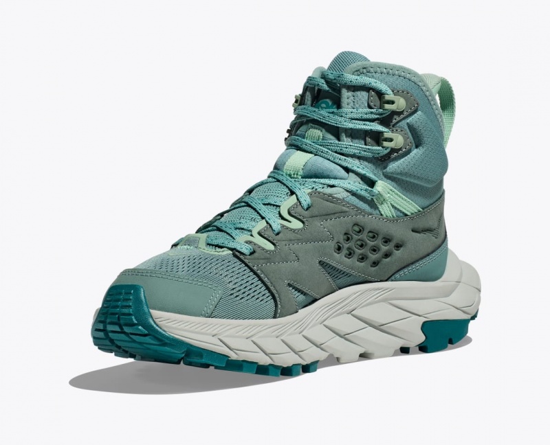 HOKA Anacapa Breeze Mid Women's Hiking Boots Turquoise | 59864AYQZ