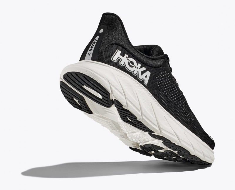 HOKA Arahi 7 Women's Running Shoes Black / White | 37820XFIG