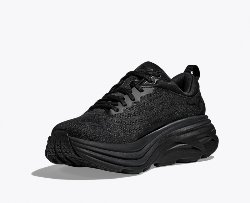 HOKA Bondi 8 Men's Running Shoes Black | 07248UTWH