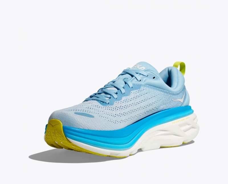 HOKA Bondi 8 Men's Running Shoes Light Blue | 78932OTHD