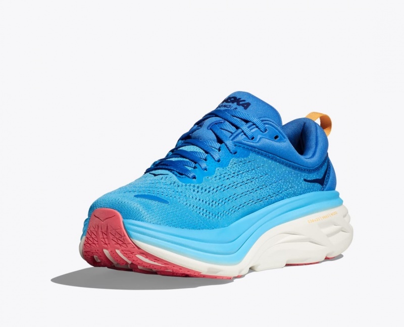 HOKA Bondi 8 Women's Running Shoes Blue | 54897SJLZ